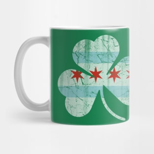 Irish Chicago Flag Shamrock St Patrick's Day Mug